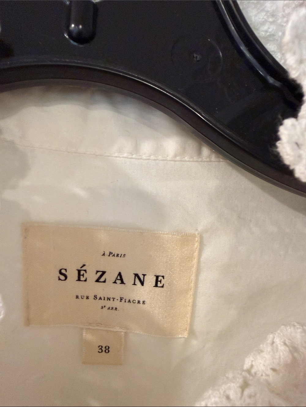 Sezane Chlo Shirt - Ecru Poplin - Picture 8 of 8